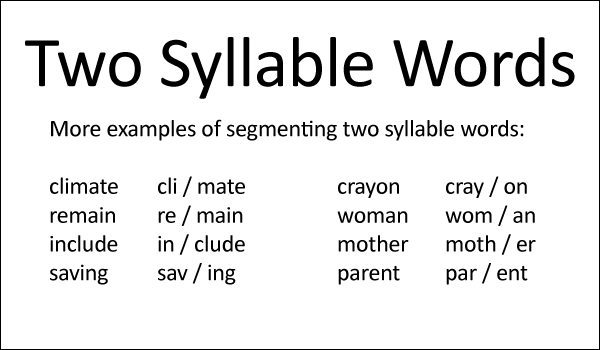 Segmenting Syllables